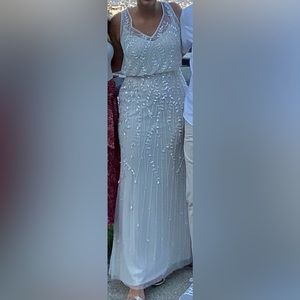 Adrianna Papell Women's Beaded Blouson Gown - size 8